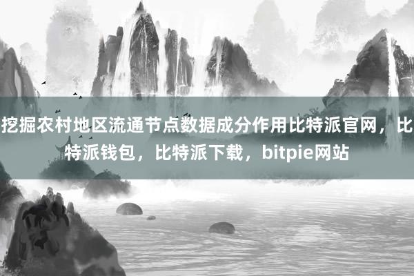 挖掘农村地区流通节点数据成分作用比特派官网，比特派钱包，比特派下载，bitpie网站