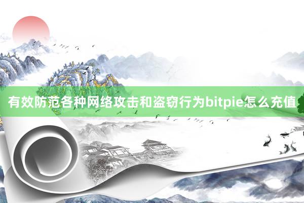 有效防范各种网络攻击和盗窃行为bitpie怎么充值