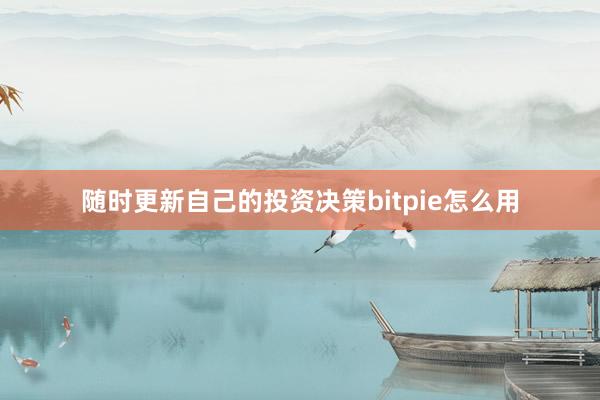 随时更新自己的投资决策bitpie怎么用