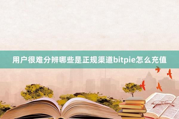 用户很难分辨哪些是正规渠道bitpie怎么充值