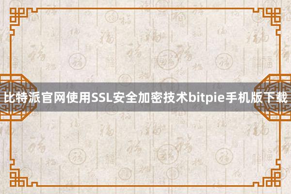 比特派官网使用SSL安全加密技术bitpie手机版下载