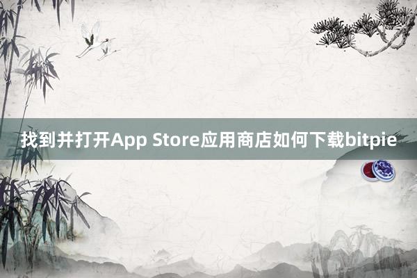 找到并打开App Store应用商店如何下载bitpie