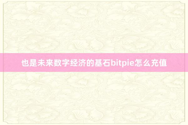 也是未来数字经济的基石bitpie怎么充值