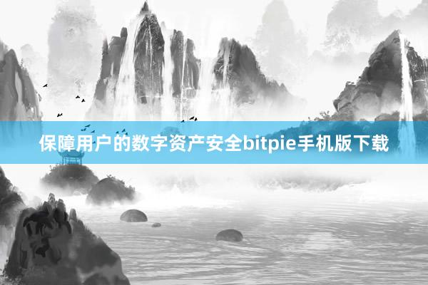 保障用户的数字资产安全bitpie手机版下载