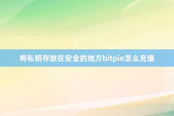 将私钥存放在安全的地方bitpie怎么充值