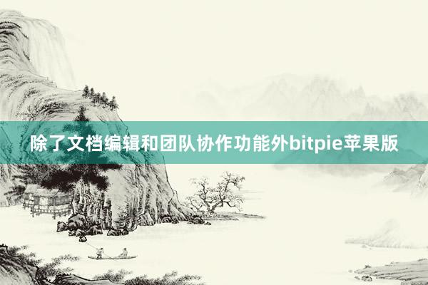 除了文档编辑和团队协作功能外bitpie苹果版