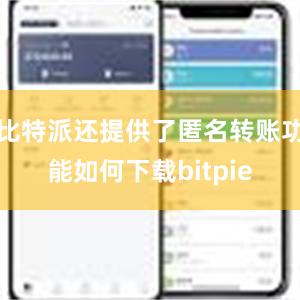 比特派还提供了匿名转账功能如何下载bitpie