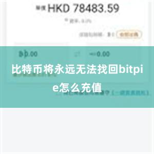 比特币将永远无法找回bitpie怎么充值