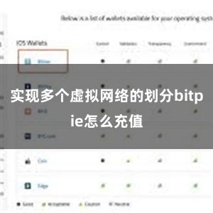 实现多个虚拟网络的划分bitpie怎么充值